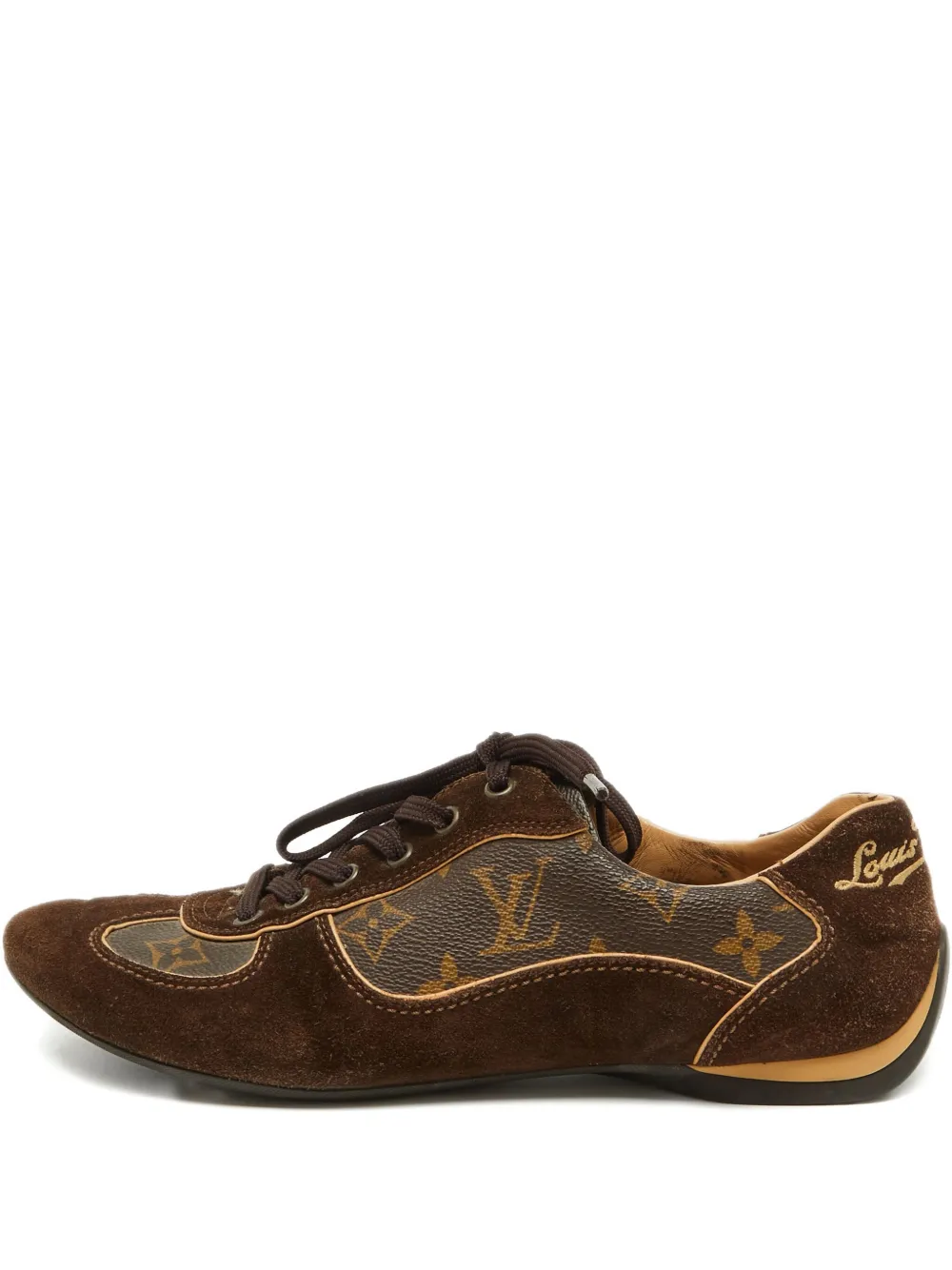 Louis Vuitton Pre-Owned monogram suede sneakers - Braun