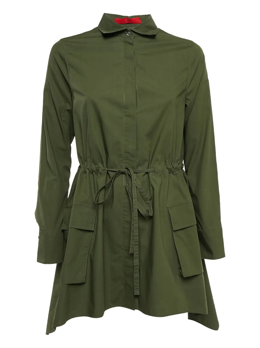 Carolina Herrera Vintage pre-owned drawstring asymmetric coat | Green | Image 1