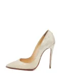 Christian Louboutin Pre-Owned 120mm So Kate glittered pumps - White