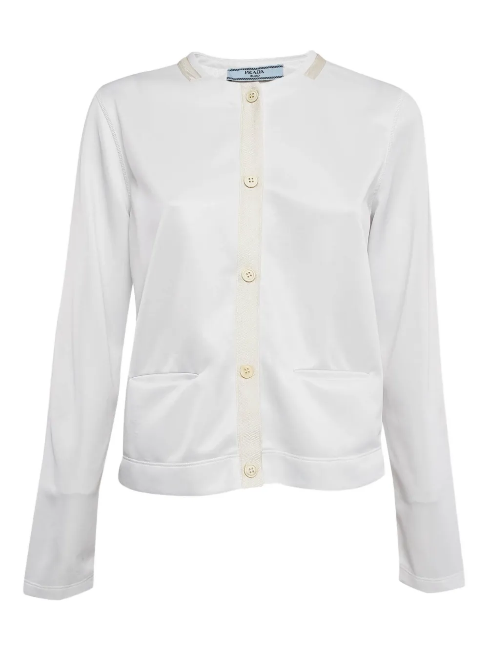button-up elbow-patch blouse