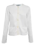 Prada Pre-Owned button-up elbow-patch blouse - White