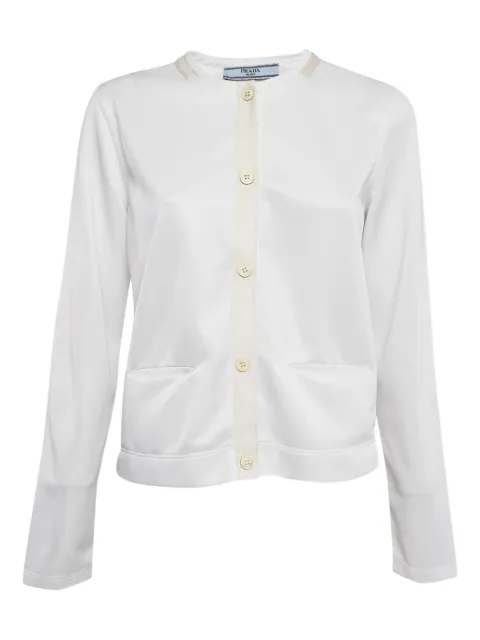 Prada Pre-Owned button-up elbow-patch blouse