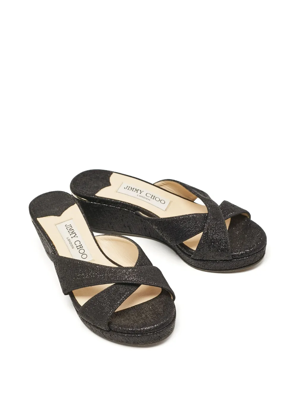 Jimmy Choo Pre-Owned cross strap wedge sandals | Image 2