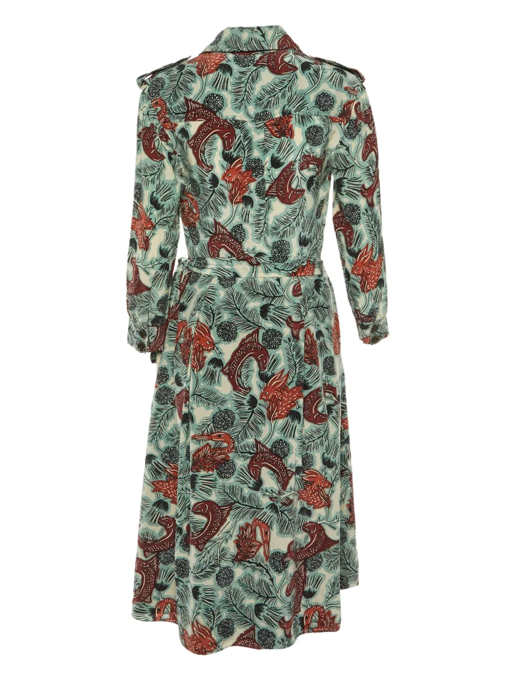 Burberry Pre-Owned fishes-print midi dress | Image 2