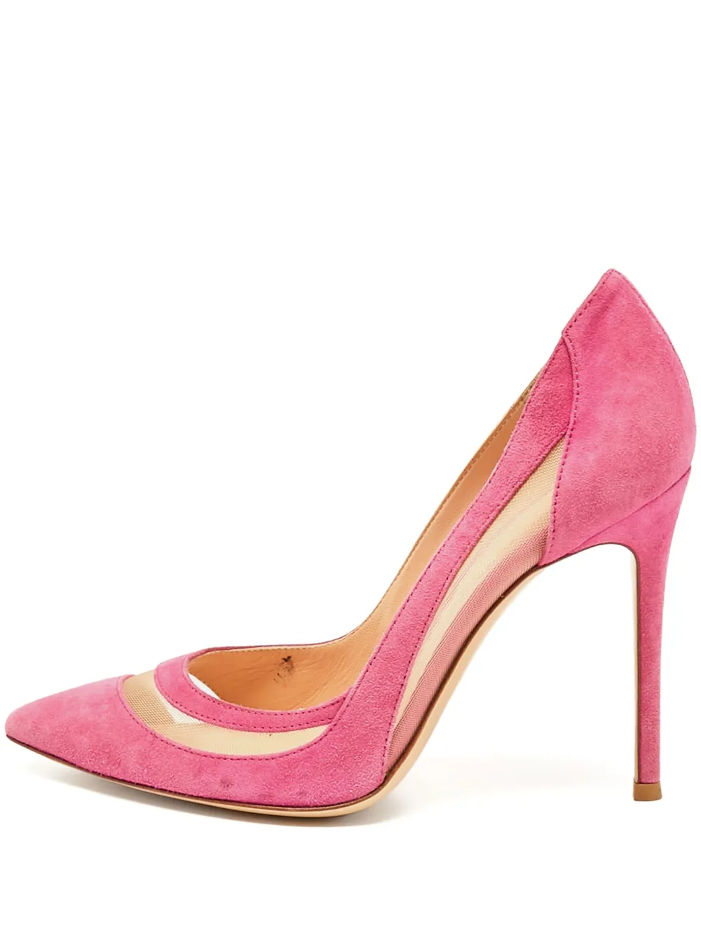 Pre-owned Gianvito Rossi  100mm Suede-panelled Pumps