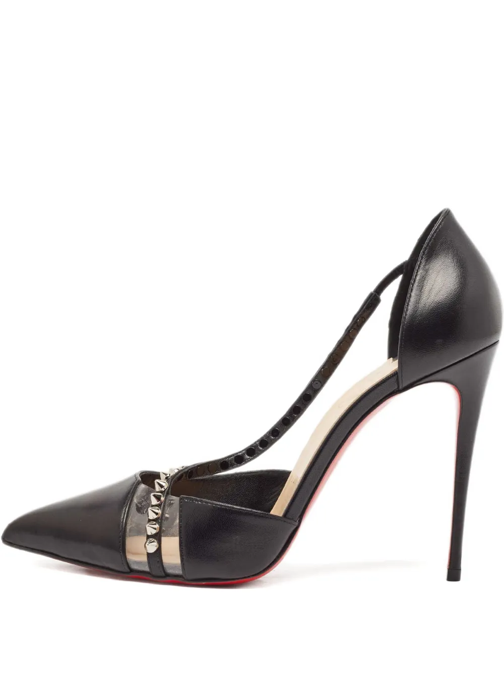 Christian Louboutin Pre-Owned 100mm Spike Cross pumps - ブラック Christian Louboutin Pre-Owned 100mm Spike Cross pumps - ブラック