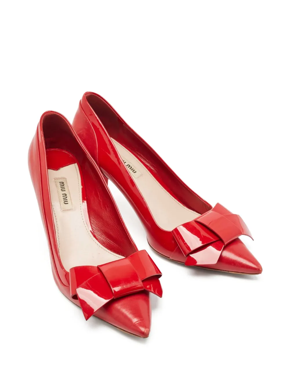 Miu Miu Pre-Owned bow-detail pointed-toe pumps | Image 2