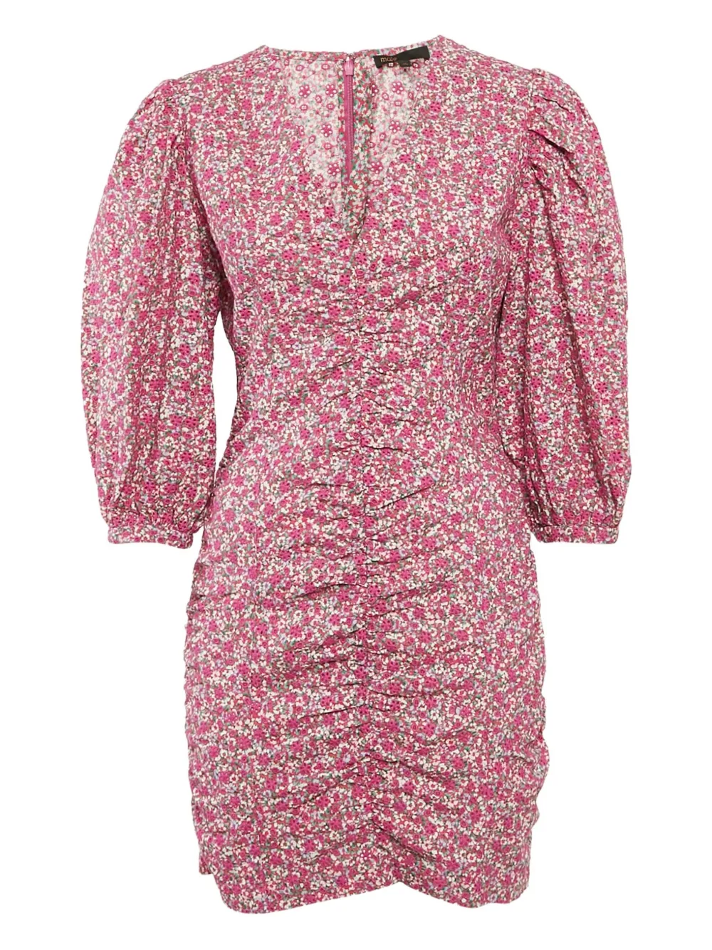 Maje puff-sleeves floral dress | Pink | Image 1