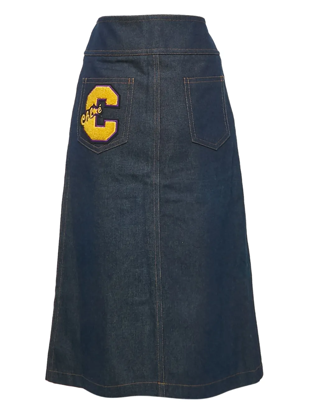 Chloé Pre-Owned jupe en coton à coupe mi-longue | Image 2