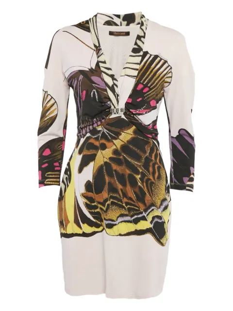 Roberto Cavalli Vintage 蝴蝶印花迷你连衣裙（典藏款）