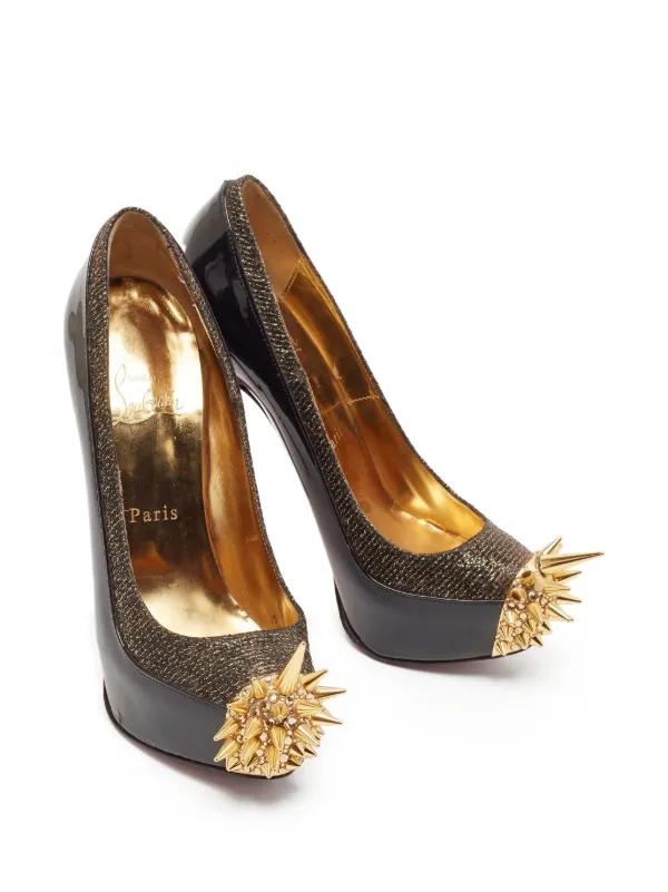 Christian Louboutin Pre-Owned 145mm Lady Asteroid Pumps  CHRISTIAN LOUBOUTIN ASTERIOD BLACK PUMP main image 0
