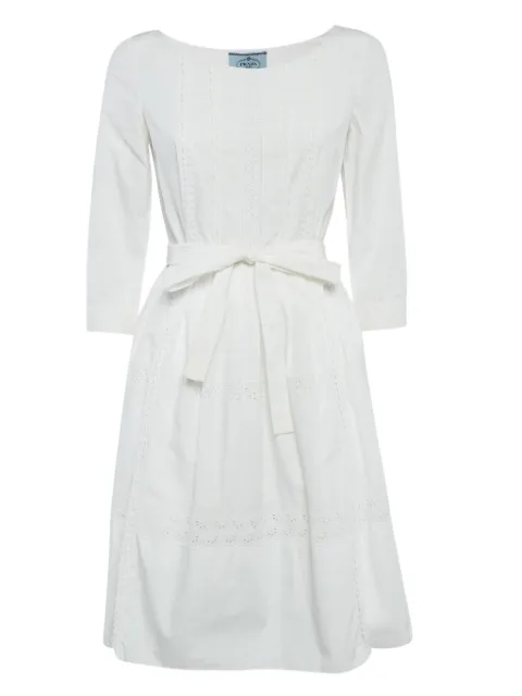 Prada Pre-Owned embroidered midi dress