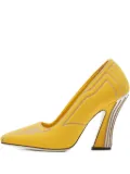 Fendi Pre-Owned 100mm F-motif pumps - Yellow