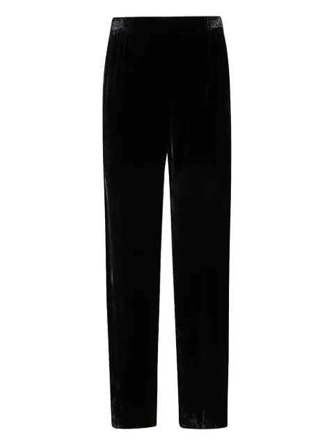 Bianco Levrin velvet elasticated-waist trousers