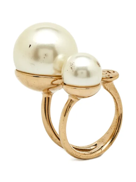 Christian Dior Pre-Owned faux-pearl ring