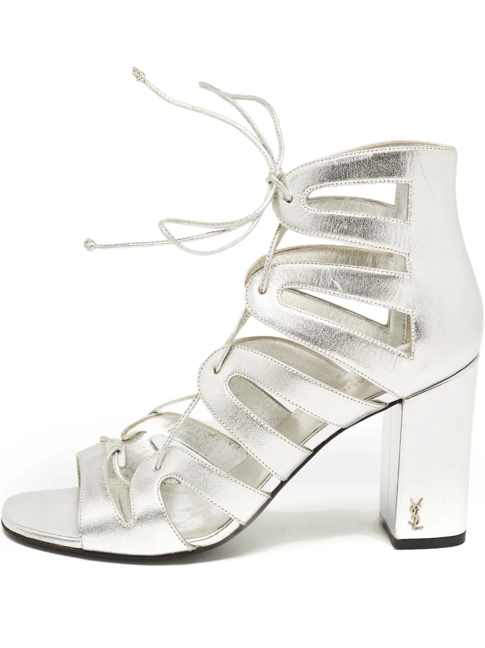 90mm lace-up leather sandals
