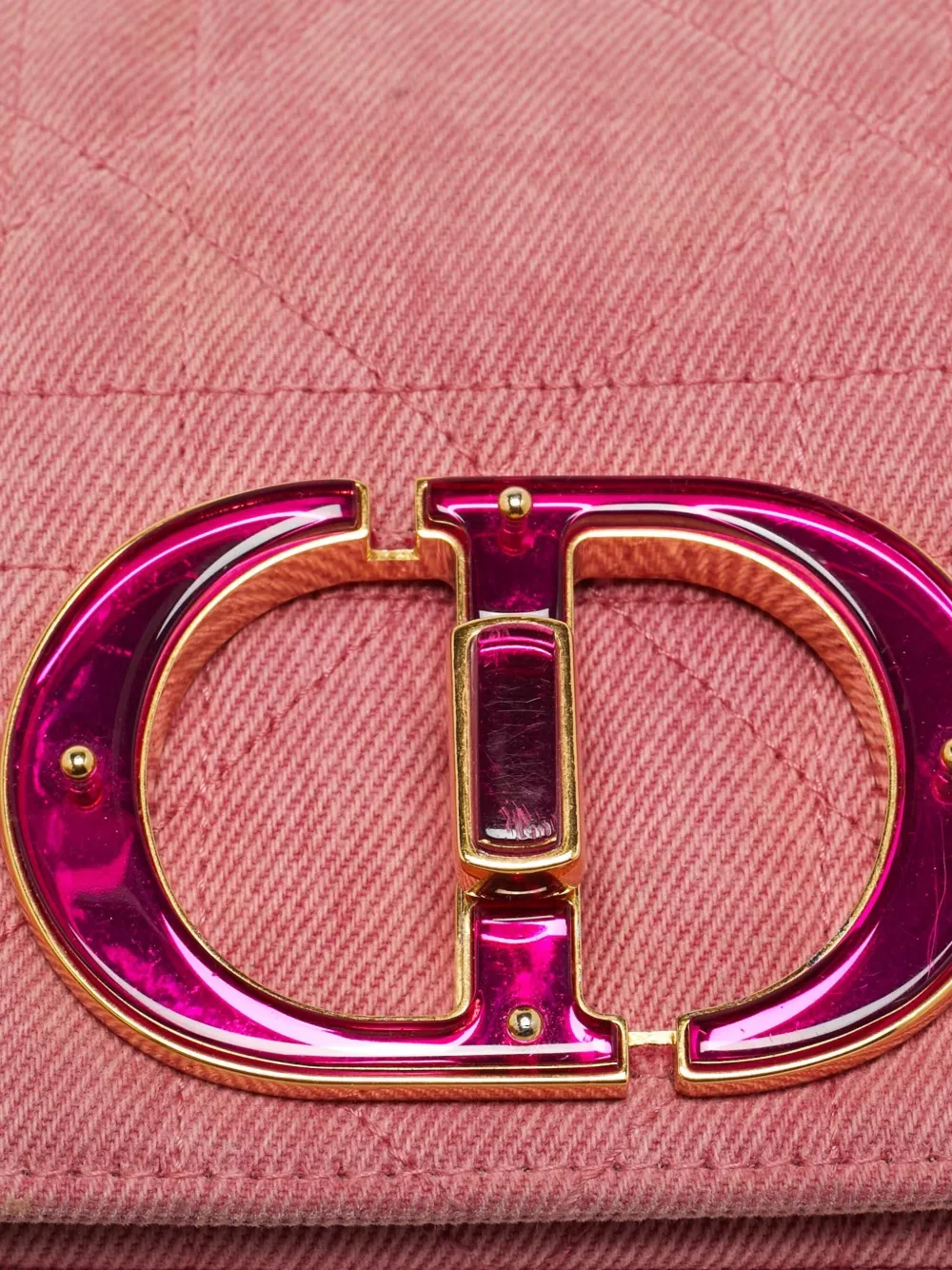 Pre-owned Dior Medium Caro Quilted Shoulder Bag