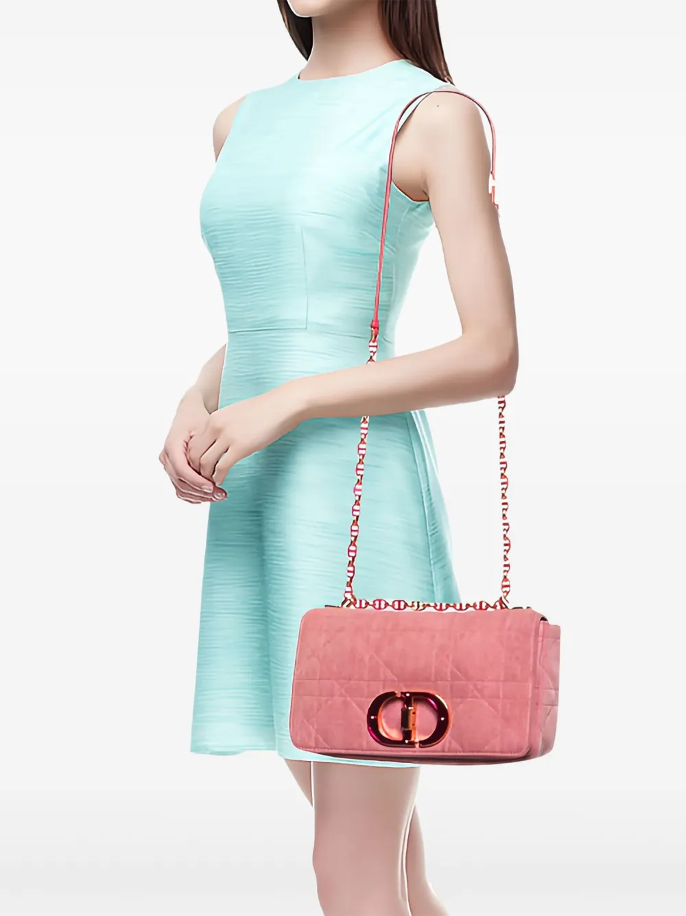 Christian Dior Pre-Owned medium Caro quilted shoulder bag | Pre-Owned | Image 2