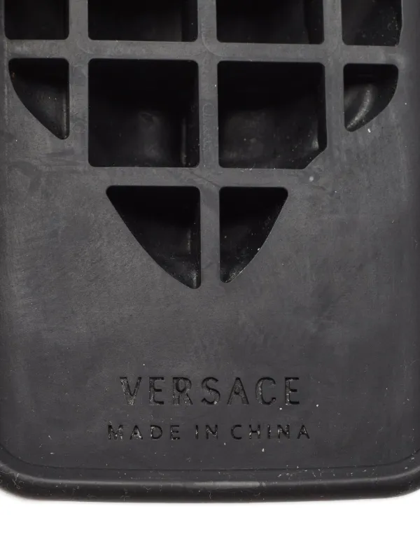 Versace Pre-Owned Medusa iPhone 12/12 Pro Case | Black | FARFETCH MY