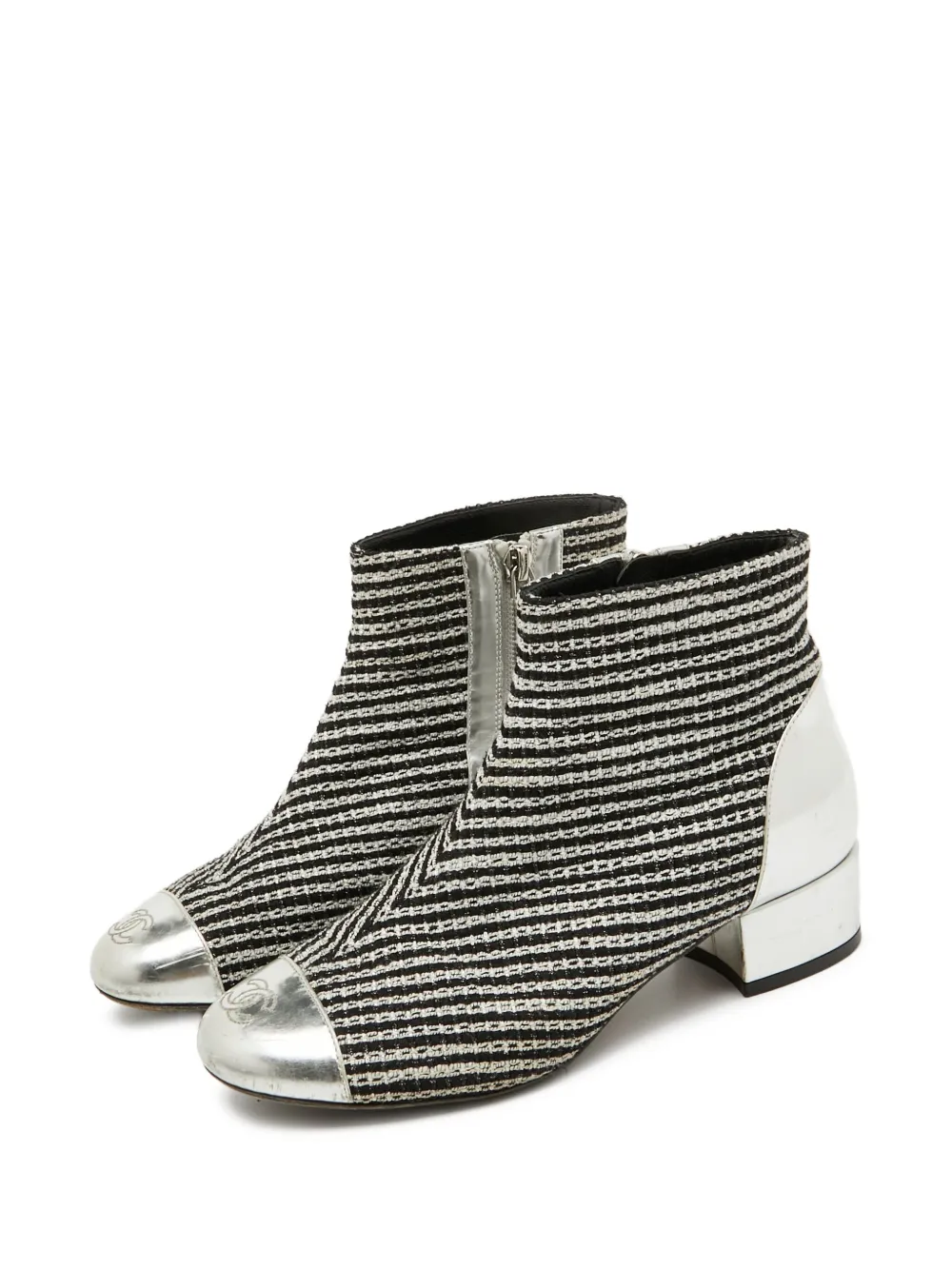 CHANEL Pre-Owned striped boots | Image 2