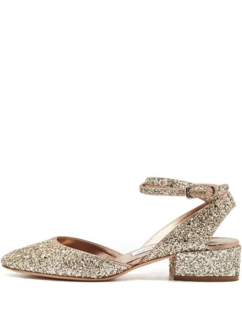 Jimmy Choo Pre-Owned zapatillas Vicky Glitter con tacón de 35mm