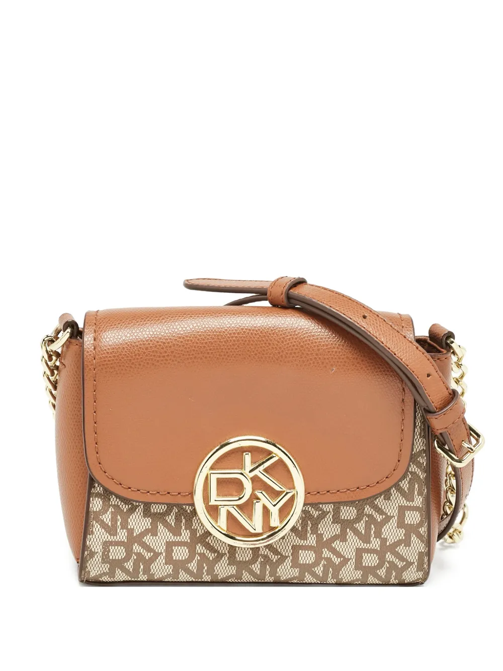 DKNY Vintage logo-plaque cross body bag | Brown | Image 1