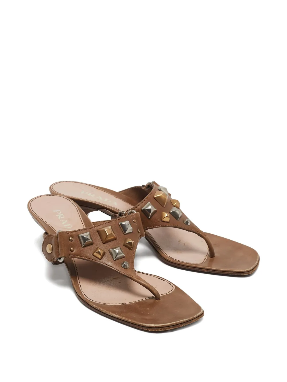 Prada Pre-Owned studded leather sandals | Image 2