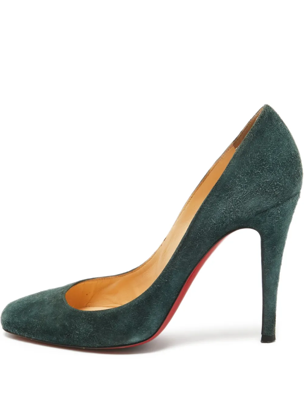 Christian Louboutin Pre-Owned 105mm suede heeled pumps | Green | Image 1