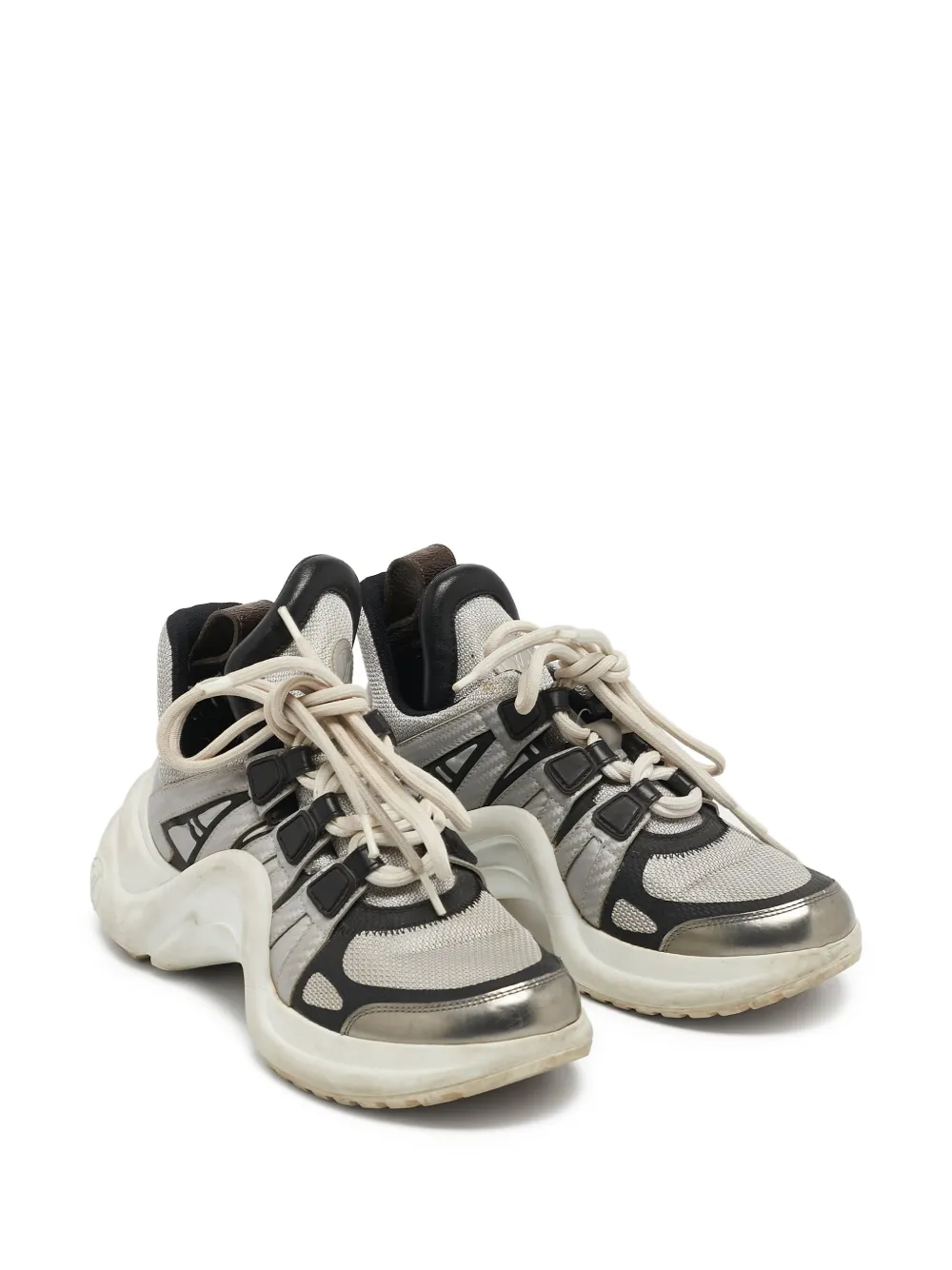 Louis Vuitton Pre-Owned Sneakers met chunky zool - Grijs