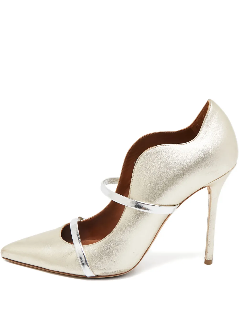 Malone Souliers Pre-owned 110mm leather pumps | Gold | Image 1