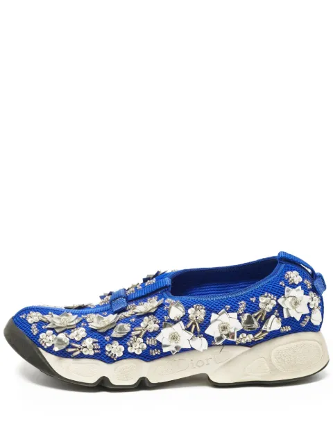 Christian Dior Pre-Owned crystal-embellished slip-one sneakers