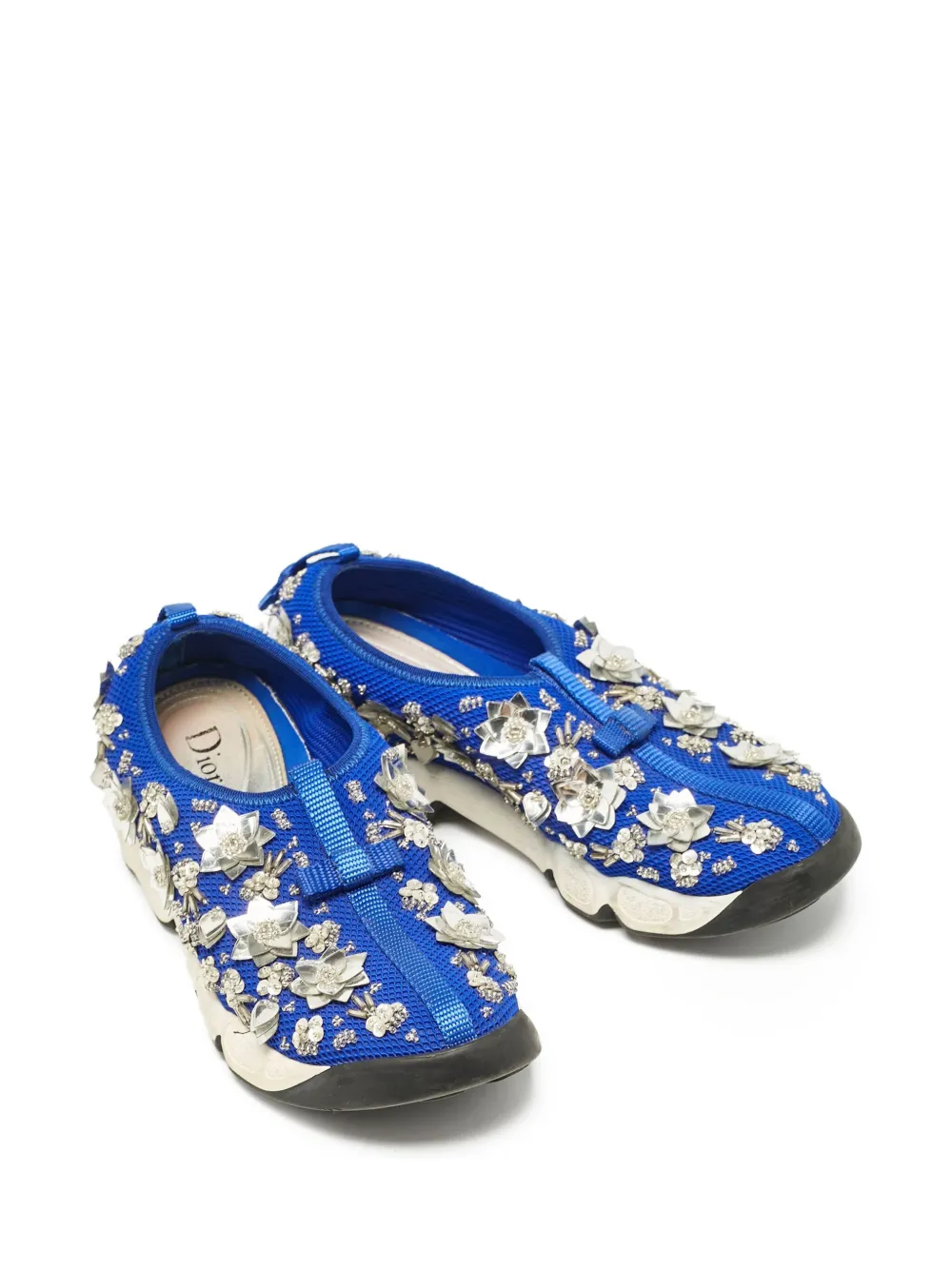 Christian Dior Pre-Owned Sneakers verfraaid met kristallen - Blauw