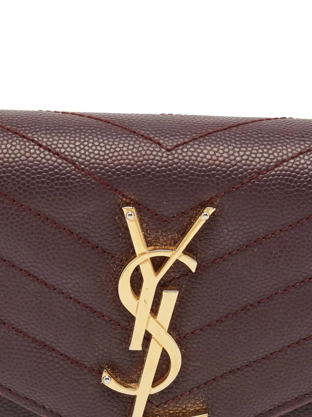 Pre-owned Saint Laurent Cassandre-plaque Wallet