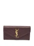 Saint Laurent Pre-Owned Cassandre-plaque wallet - Red
