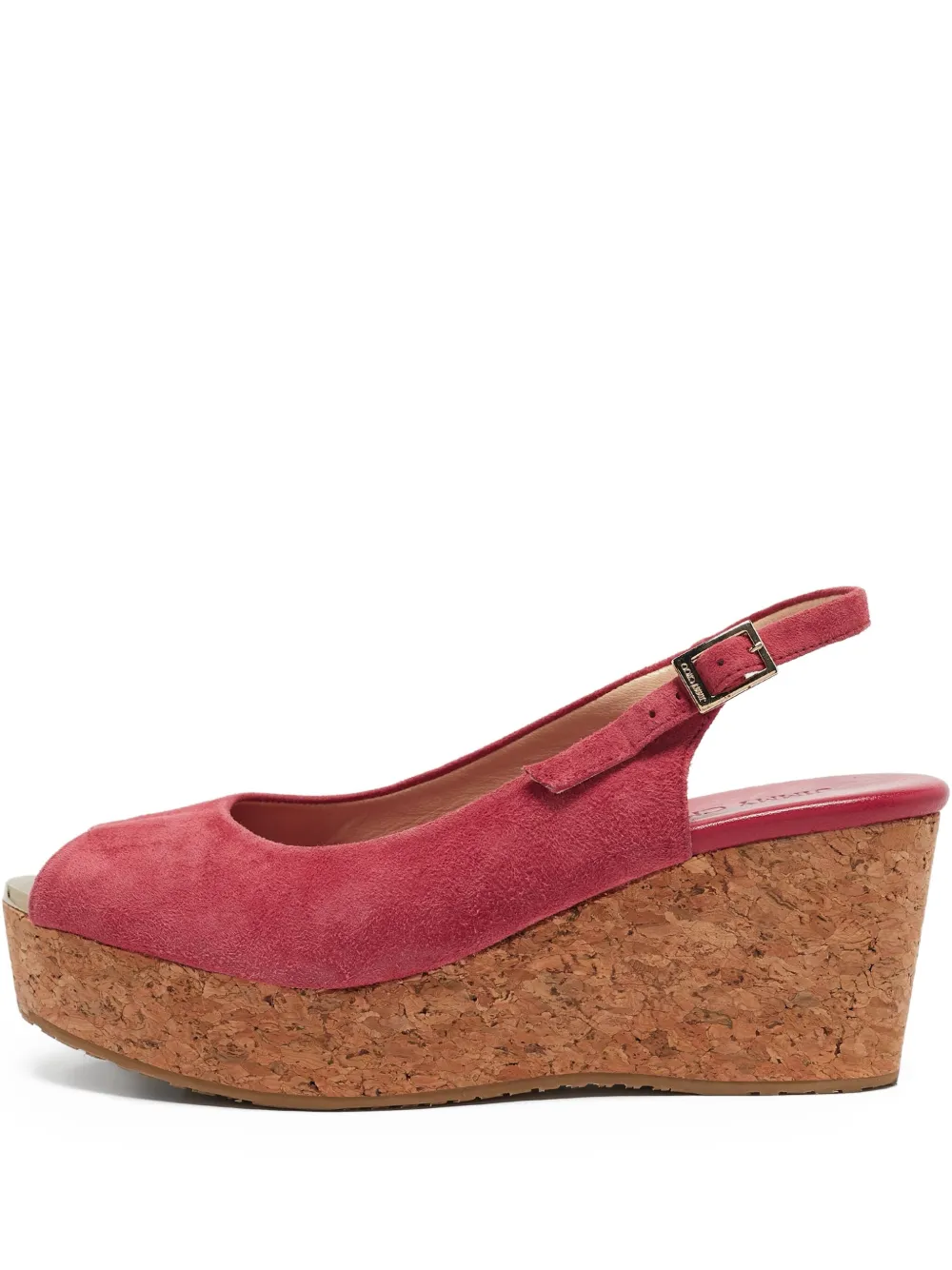 Jimmy Choo Pre-Owned sandales en daim 125 mm à semelle compensée | rose | Image 1