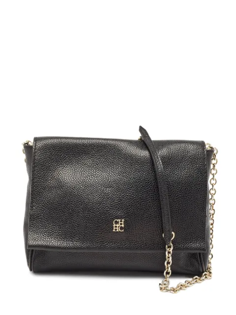Carolina Herrera Vintage textured leather shoulder bag