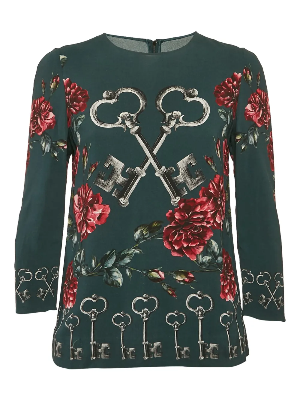 Dolce & Gabbana Pre-Owned floral-print top | Green | Image 1