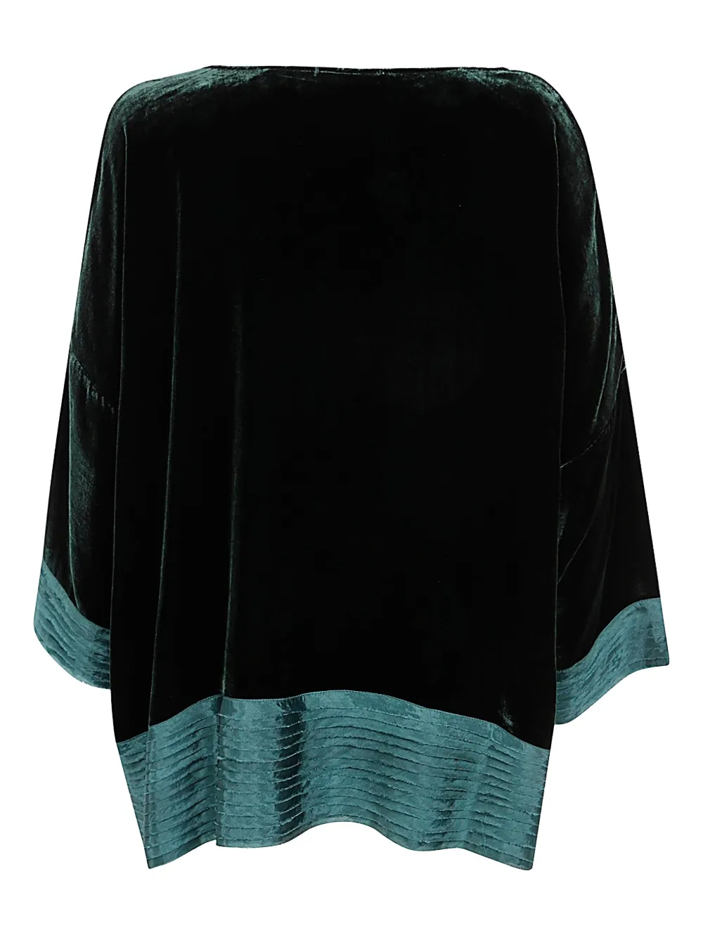 Bianco Levrin velvet pleated-hem top | Blouses | Image 2
