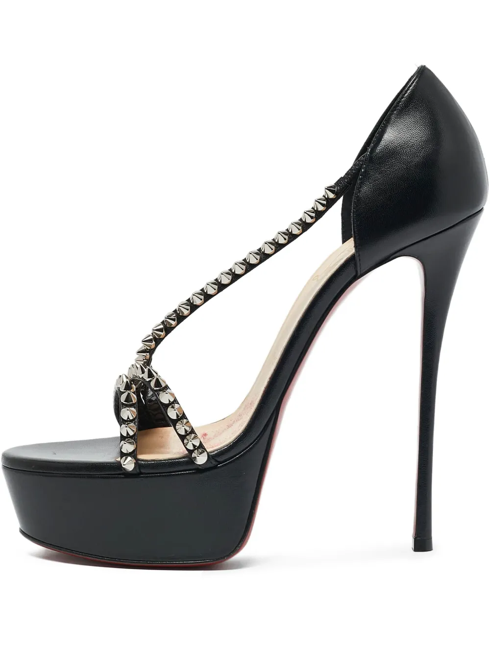 Christian Louboutin Pre-Owned So Spike Alta 150mm サンダル - ブラック Christian Louboutin Pre-Owned So Spike Alta 150mm サンダル - ブラック
