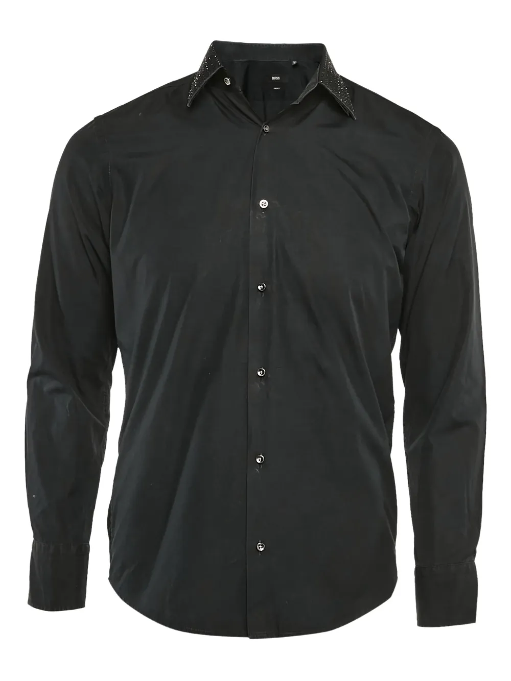 BOSS camisa con apliques de de archivo | negro | Image 1