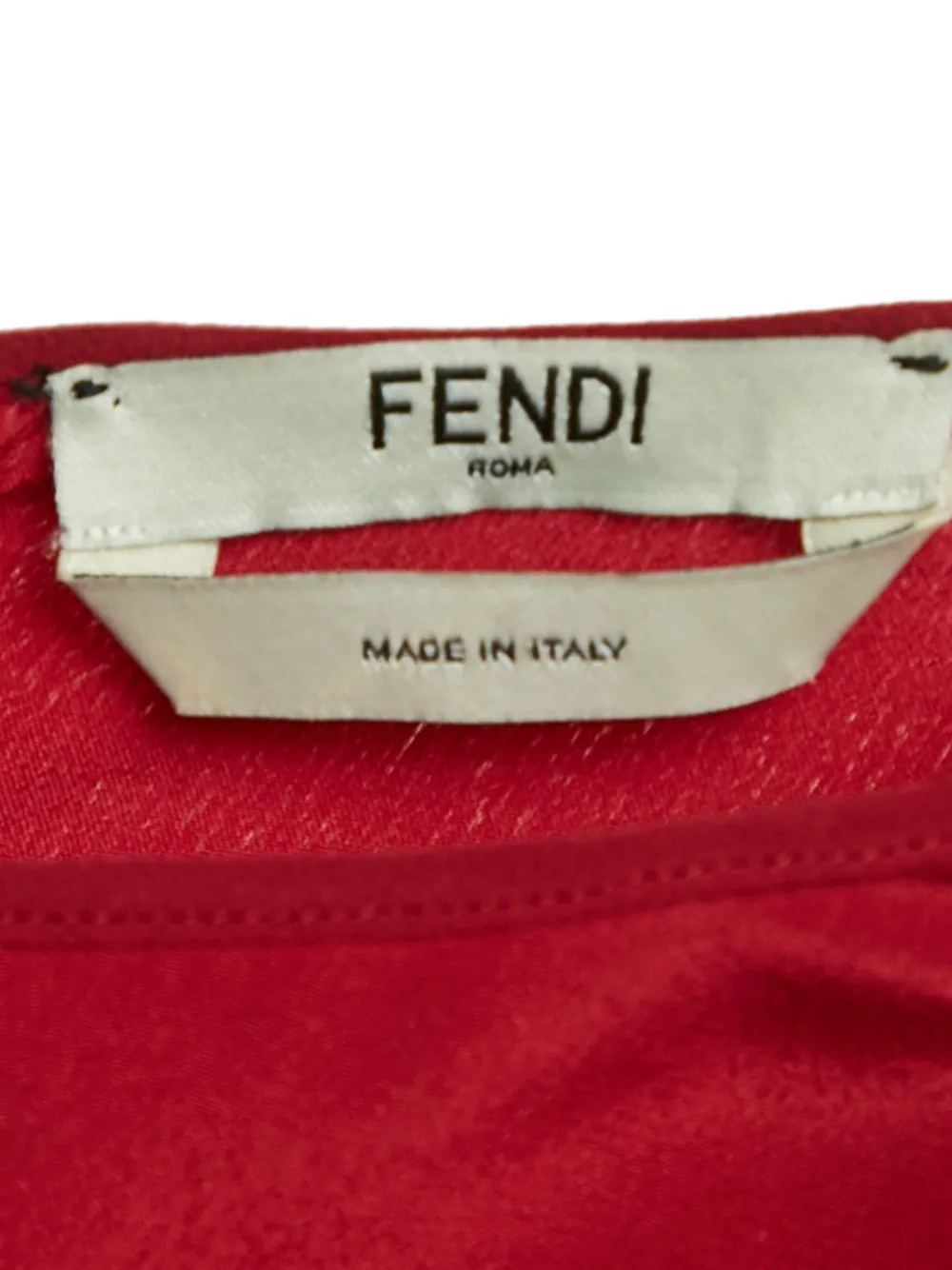 Pre-owned Fendi Silk Midi Dress