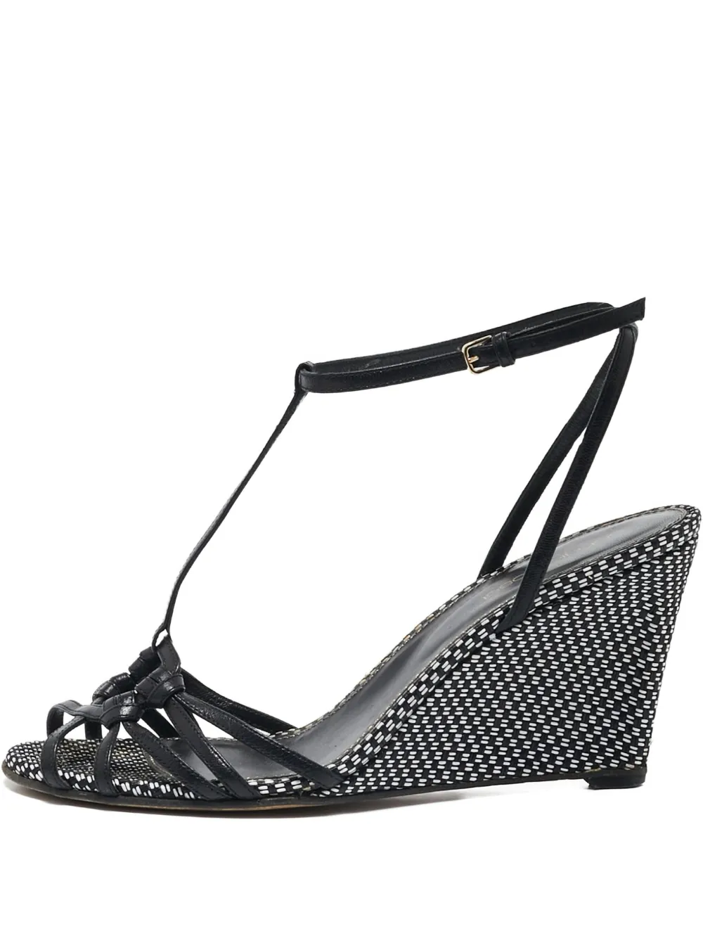 Sergio Rossi Vintage 110mm leather heeled sandals | Black | Image 1
