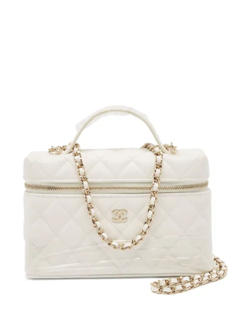 CHANEL Pre-Owned quilted leather top-handle vanity bag