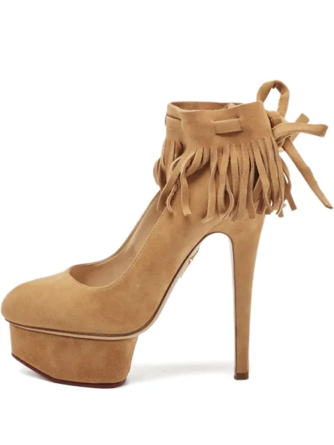 Charlotte Olympia 140mm suede heeled pumps