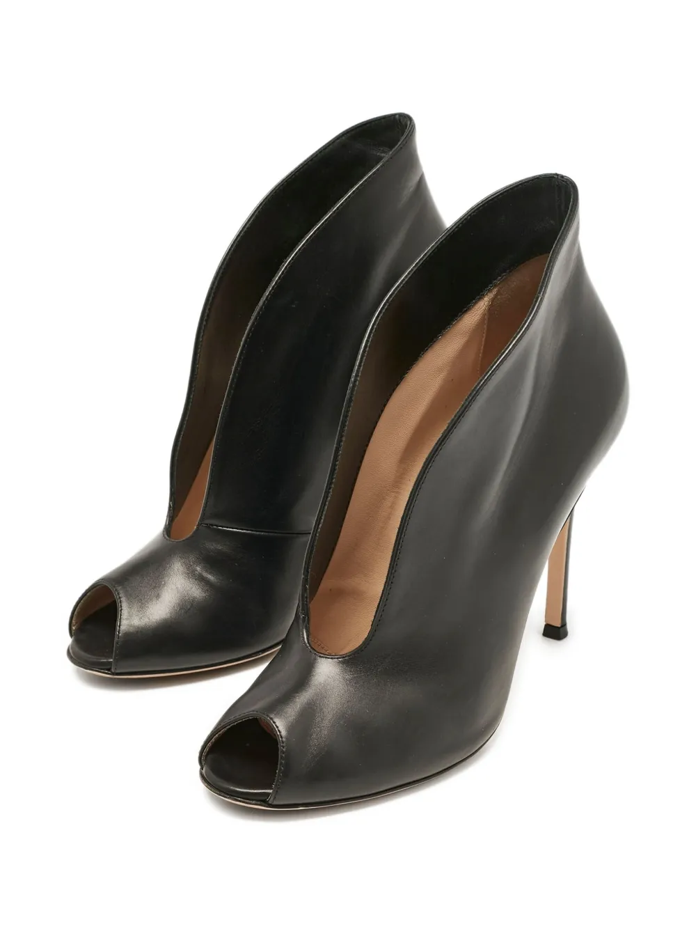 Gianvito Rossi Pre-owned 85 mm pumps met open neus - Zwart