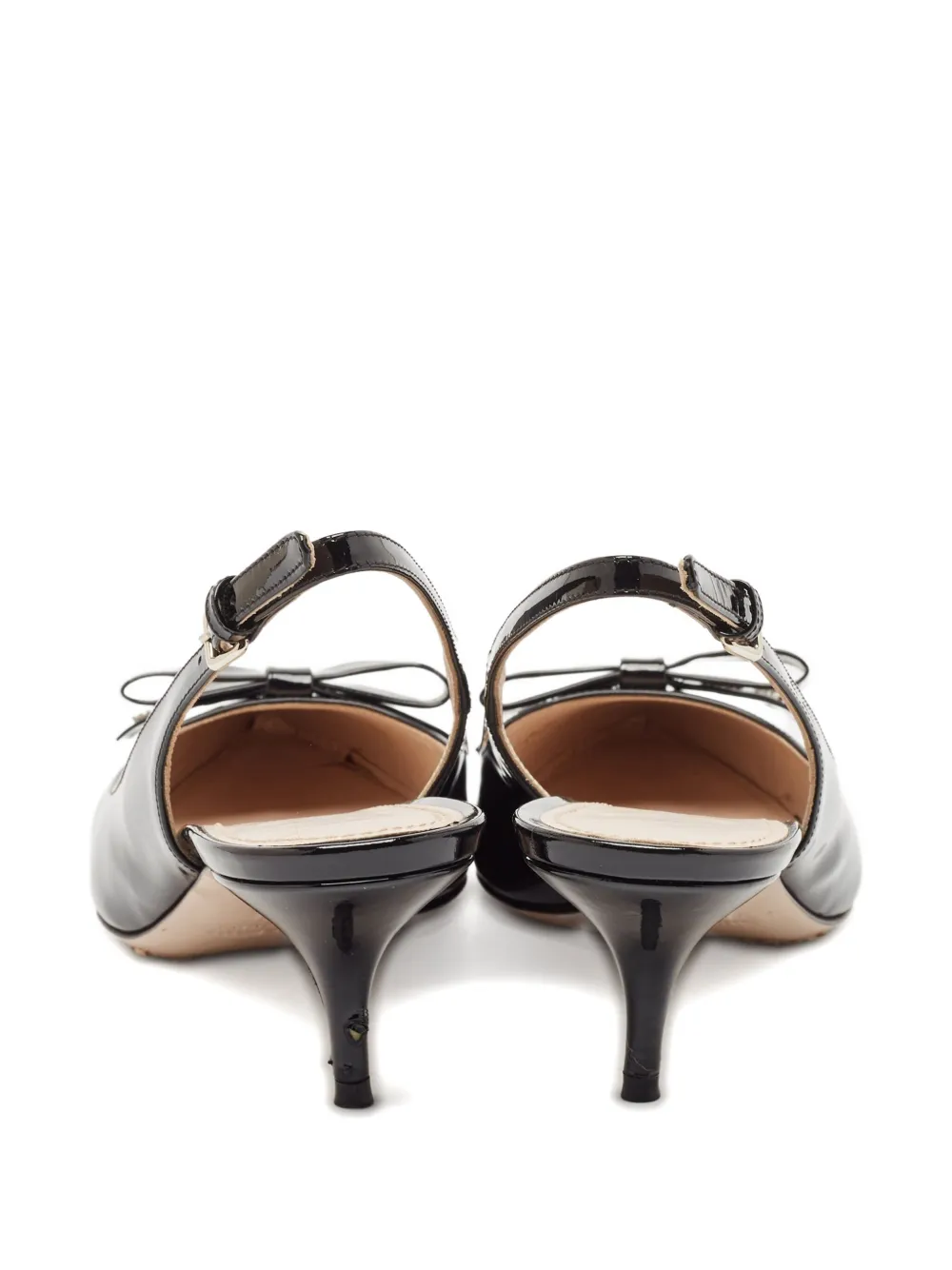 Pre-owned Miu Miu Bow Slingback Pumps