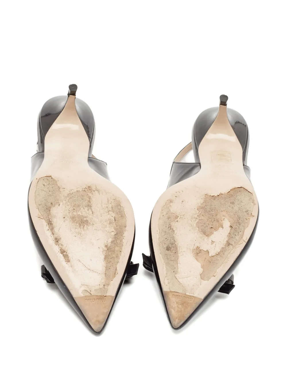 Pre-owned Miu Miu Bow Slingback Pumps