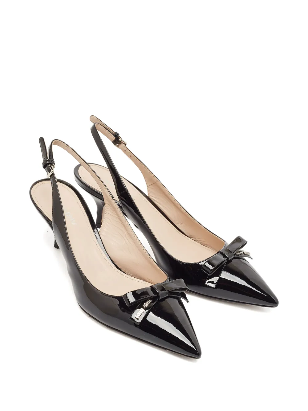Pre-owned Miu Miu Bow Slingback Pumps