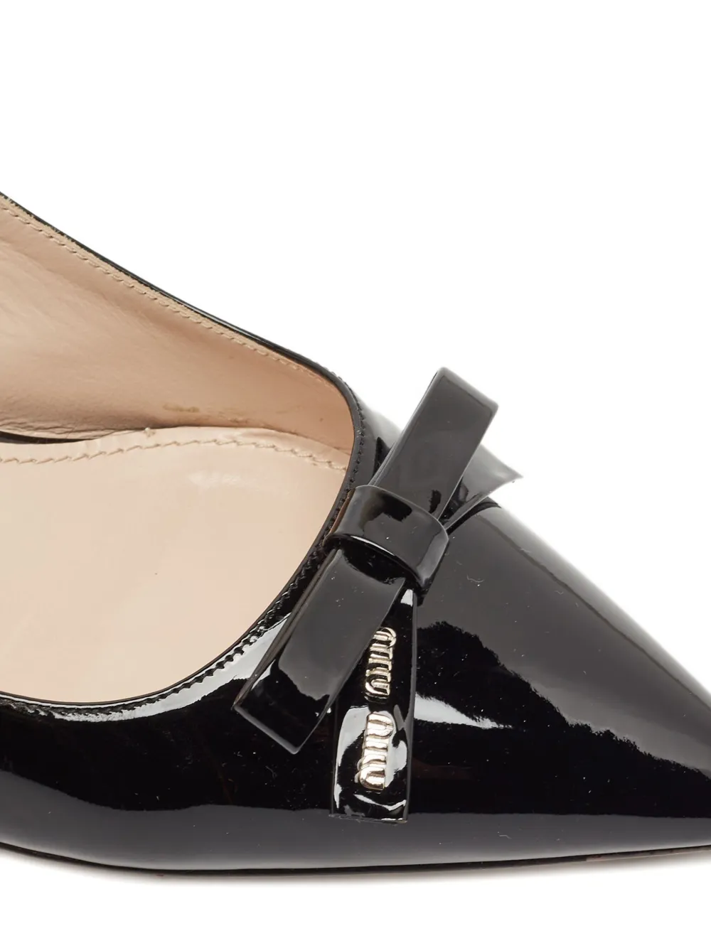Pre-owned Miu Miu Bow Slingback Pumps