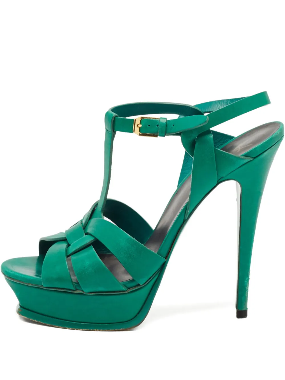 145mm platform leather sandals